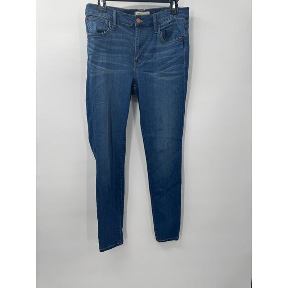 Madewell Jeans Women 29‎ Blue Medium Wash Roadtripper High Rise Skinny Stretch - Picture 1 of 6